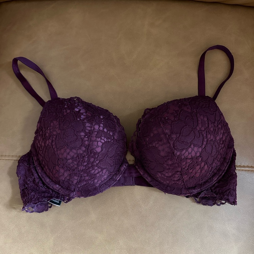 Victoria’s Secret Burgundy Lace Push Up Bra